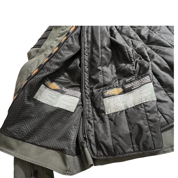 Power Trip Motorcycle 3XL Polyester Jacket Armored Padded Back Elbows Black - Picture 10 of 12